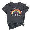 be kind rainbow print t-shirt FT