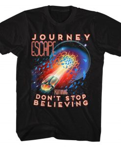 Journey Don't Stop Believing Black Adult T-Shirt DX23