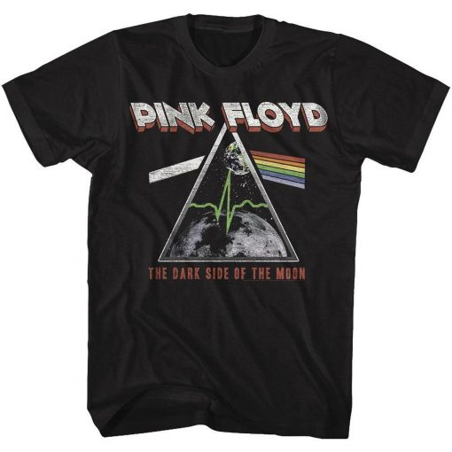 Pink Floyd Classic Moon Black Adult T-Shirt DX23