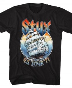 Styx 77 Tour Black Adult T-Shirt dx23