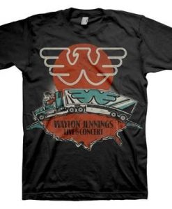 Waylon Jennings Live Classic T-Shirt dx23