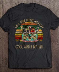 on a dark desert highway vintage t-shirt