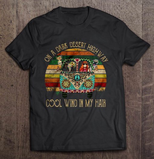 on a dark desert highway vintage t-shirt