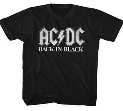 ACDC Back In Black Black Adult T-Shirt dx23