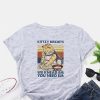 Cartoon Cat Reading Book T-shirt