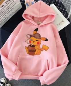 Funny Pokemon Pikachu Hoodie Pika Kawaii Sweatshirt
