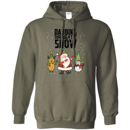 Santa Dabbing Through The Snow Ugly Christmas Hoodie