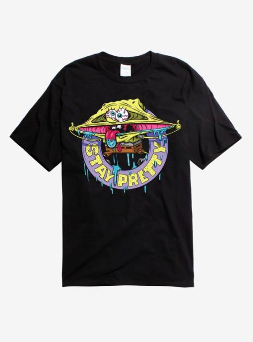 SpongeBob Patch Stay Pretty T-Shirt