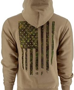 grunt style camo flag back hoodie