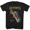 Jimi Hendrix Black Adult T-Shirt DX23