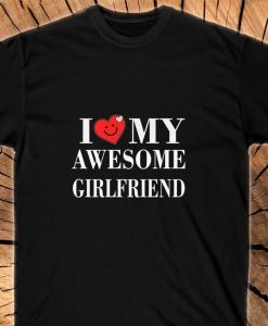 I love my girlfriend boys valentine t-shirt