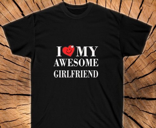 I love my girlfriend boys valentine t-shirt