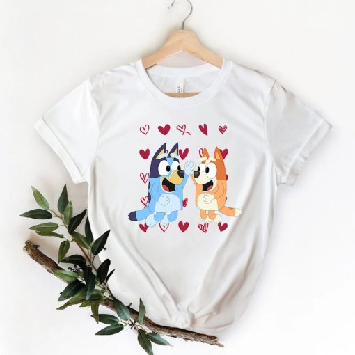 Bluey Heart design Valentine T-shirt