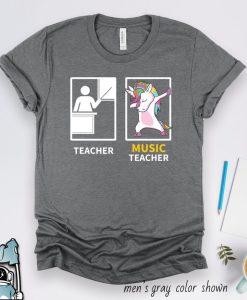 Dabbing Unicorn Music Teacher T-Shirt