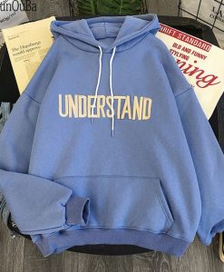 Understand Print Regular Soft Winter Hoodie