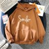 Womens Always Smile Stay Positive Casual Hoodie