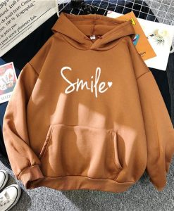 Womens Always Smile Stay Positive Casual Hoodie