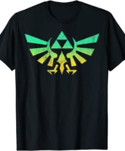 Legend of Zelda Triforce Green Fade Graphic T-Shirt