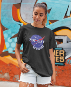 NASA Not Flat We Checked T-shirt