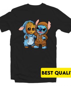 Stitch And Baby Groot T-shirt