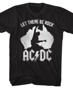 ACDC Let There Be Rock Guitar Silhouette with Australia t-shirt