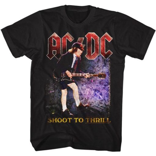 ACDC Shoot To Thrill Playing Guitar t-shirt