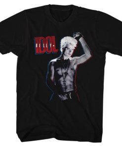 Billy Idol Necklace and No Shirt Picture t-shirt