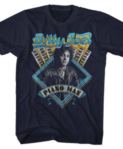 Billy Joel Navy Adult T-Shirt