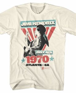 Jimi Hendrix Atlanta Natural Adult T-Shirt