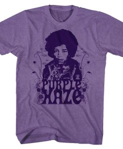 Jimi Hendrix Purple Haze Purple Heather T-Shirt