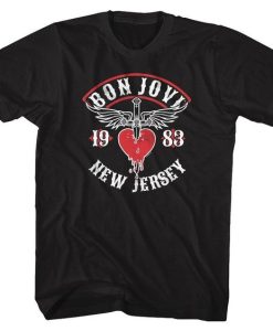 BON JOVI 1983 NEW JERSEY T-SHIRT S037