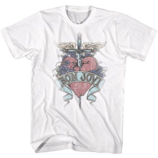 BON JOVI HEART LOGO T-SHIRT S037