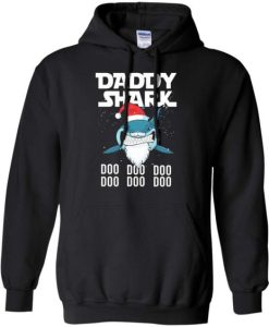 Grumpy Santa Daddy Shark Funny Christmas Hoodie