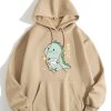 Cute Cartoon Korea Letter Hoodie