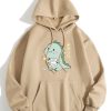 Cute Cartoon Korea Letter Hoodie