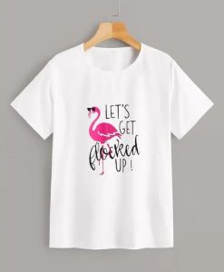 Flamingo Print T Shirt