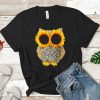 Owl made of sunflower seeds shirt