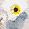 Butterfly And Sun Flower T-shirt