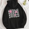 Cartoon And Letter Graphic Hoodie