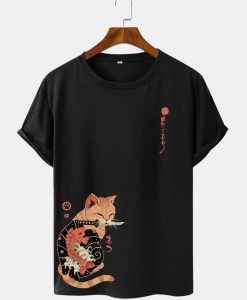 Cat Fish Samurai T-shirt