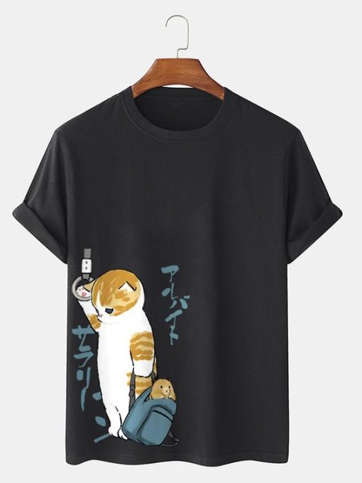 Cat Print T-shirt