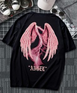 Guys Angel Wings Print Tee