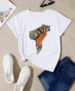 Hand And Money Graphic Print T-shirt