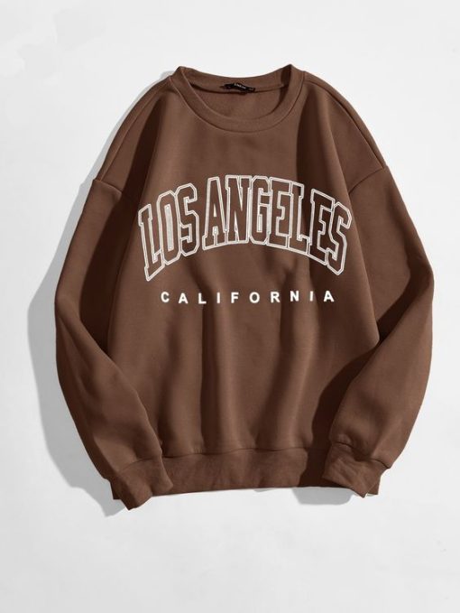 Los Angeles California Letter Graphic Sweatshirt