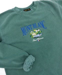 Mont Blanc Vintage Wash Unisex Crew Neck Sweatshirt