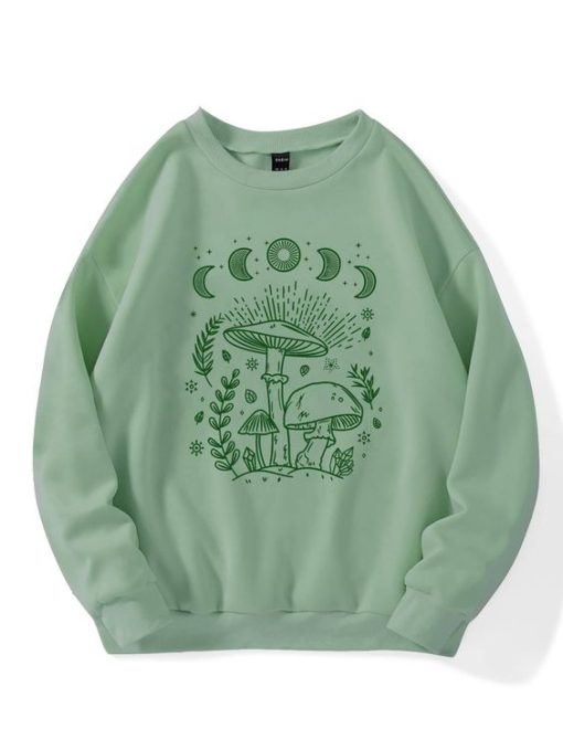 Mushroom Print Sweatshirt