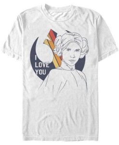 Star Wars Leia I Love You Rebel Logo T-Shirt