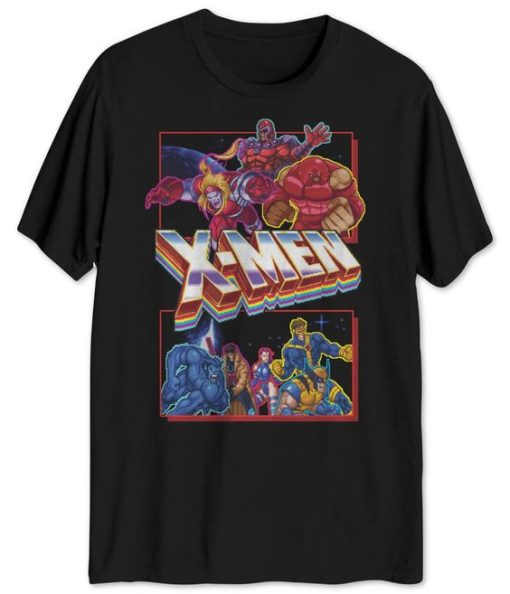 Jem Mens 8-Bit Heroes and Villians Graphic T-Shirt