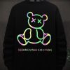 Men Reflective Bear Graphic Sweatshirt