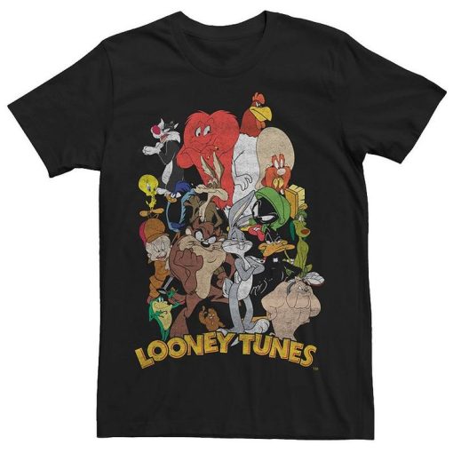 Men's Looney Tunes Group Shot Character Stack Tee